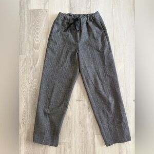 Aritzia The Group Babaton Wide Leg Cropped Dress Pant Herringbone XXS